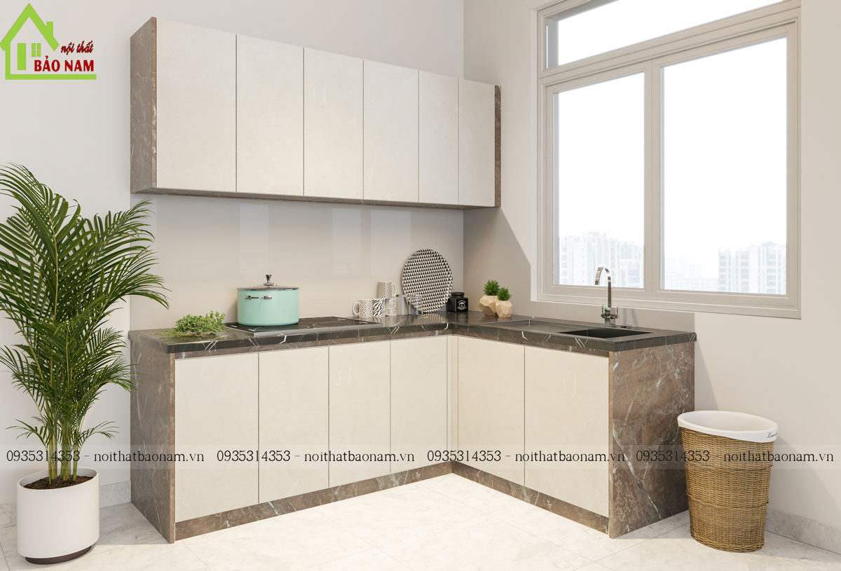Tủ Bếp Gỗ Công Nghiệp An Cường TB24