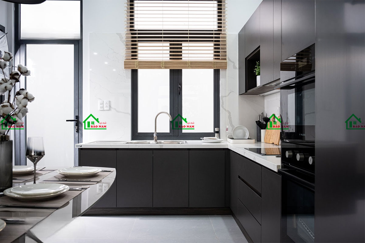 Tủ Bếp Gỗ Công Nghiệp An Cường TB39