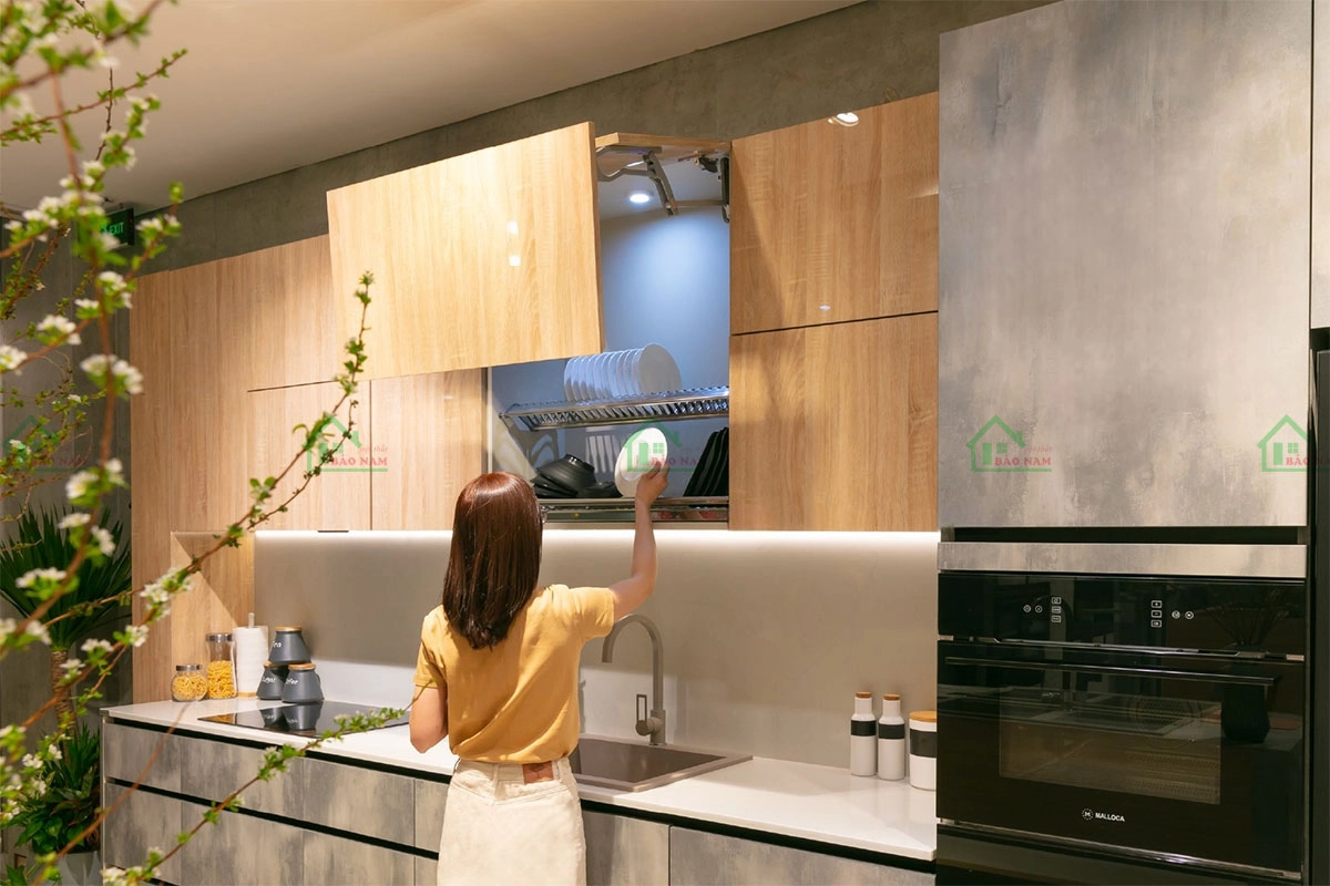 Bề mặt gỗ MDF với lớp hoàn thiện chống trầy xước và dễ vệ sinh