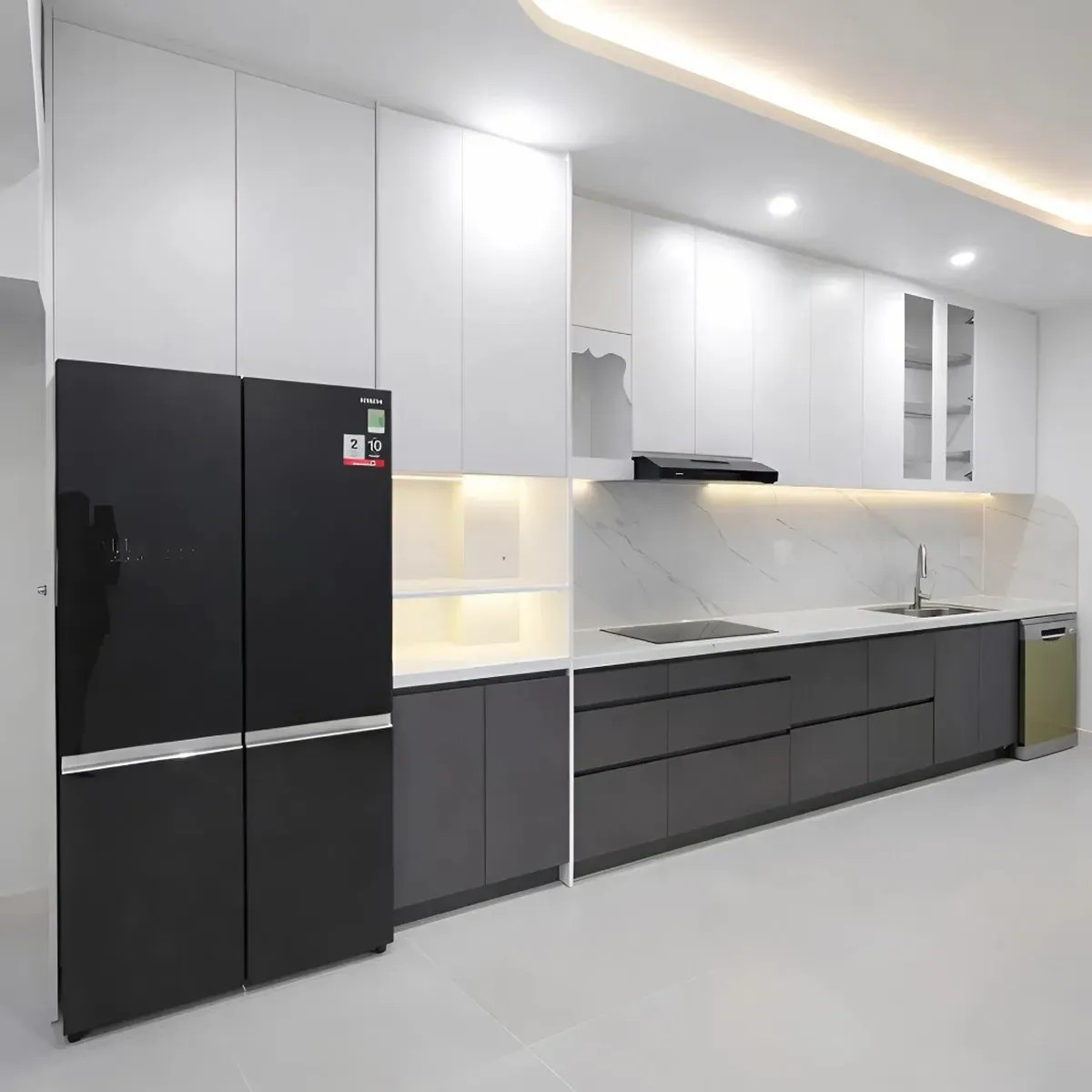 chi phí tủ bếp gỗ MDF hiện đại