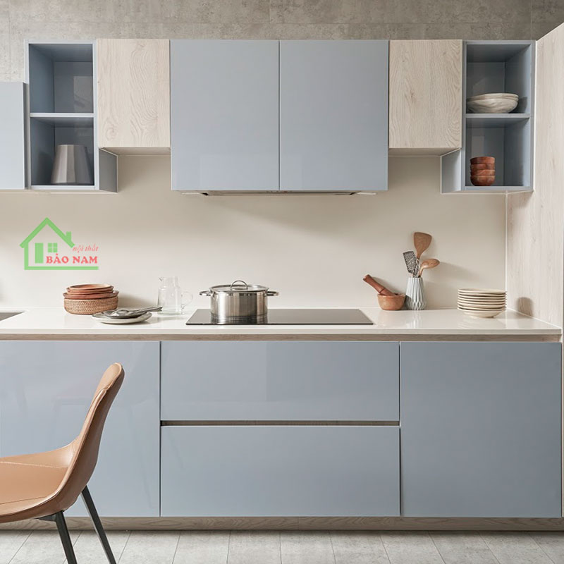 Tủ bếp gỗ công nghiệp 