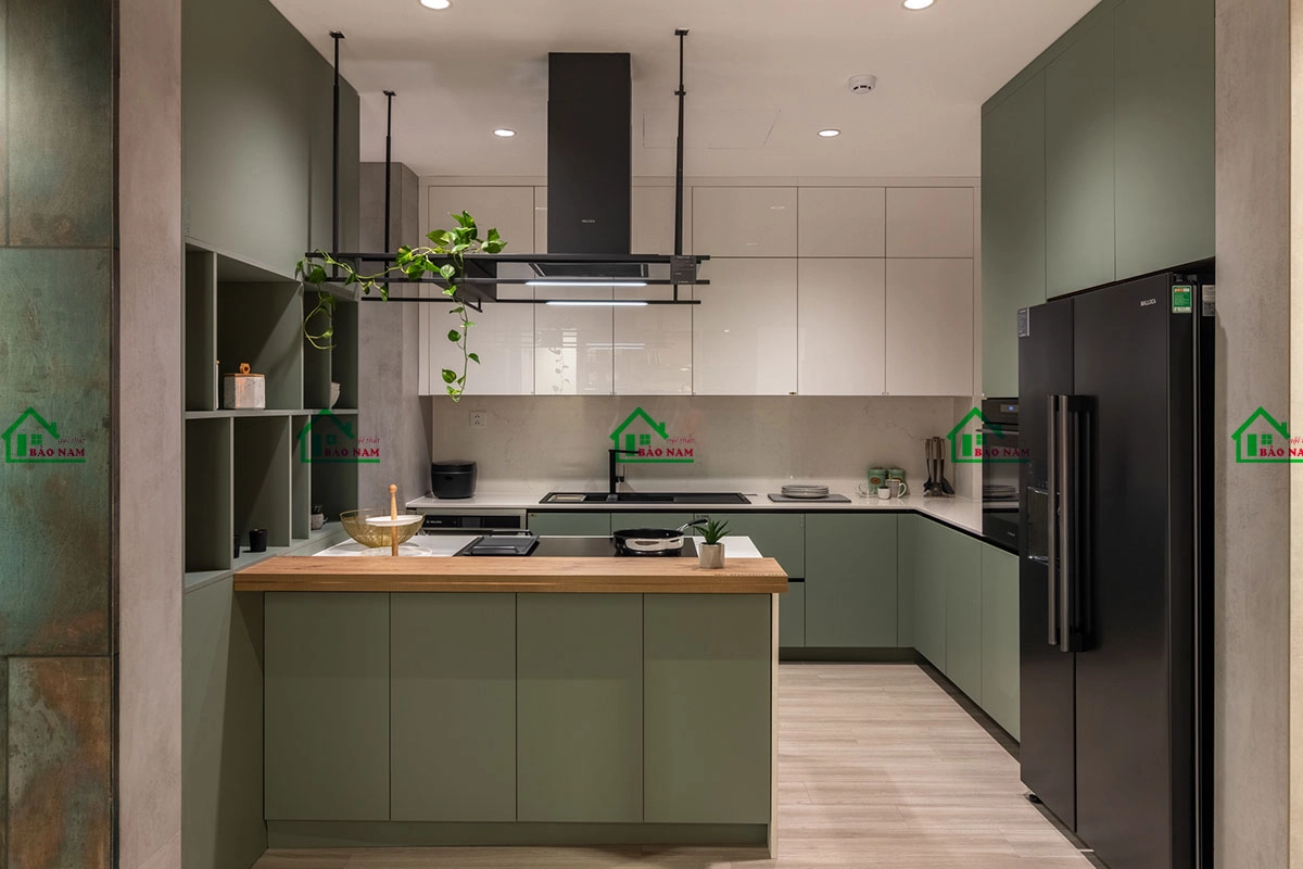 Tủ bếp Laminate chống trầy xước cao cấp, chất lượng