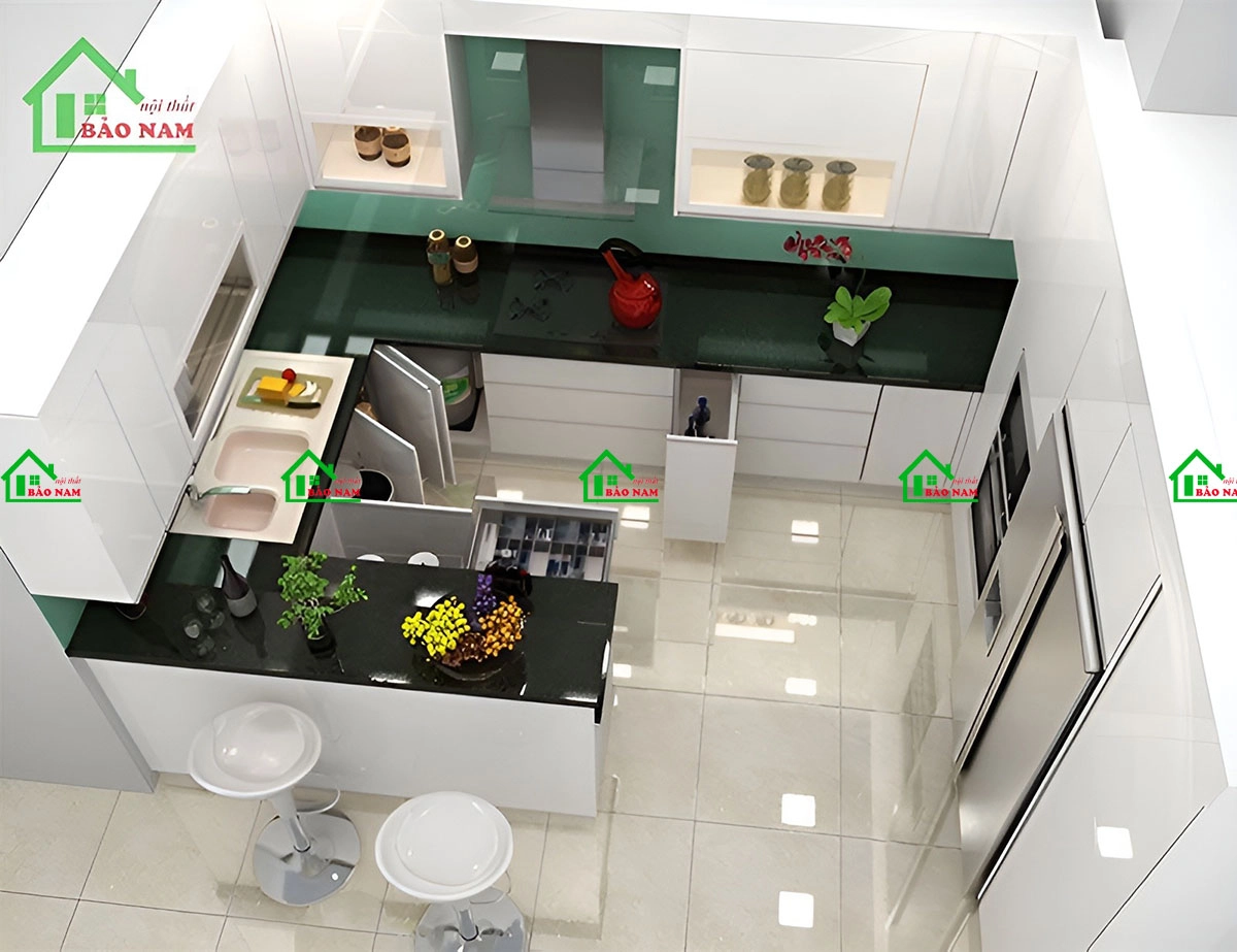 Mẫu tủ bếp chữ G đẹp, tối ưu công năng và diện tích sử dụng