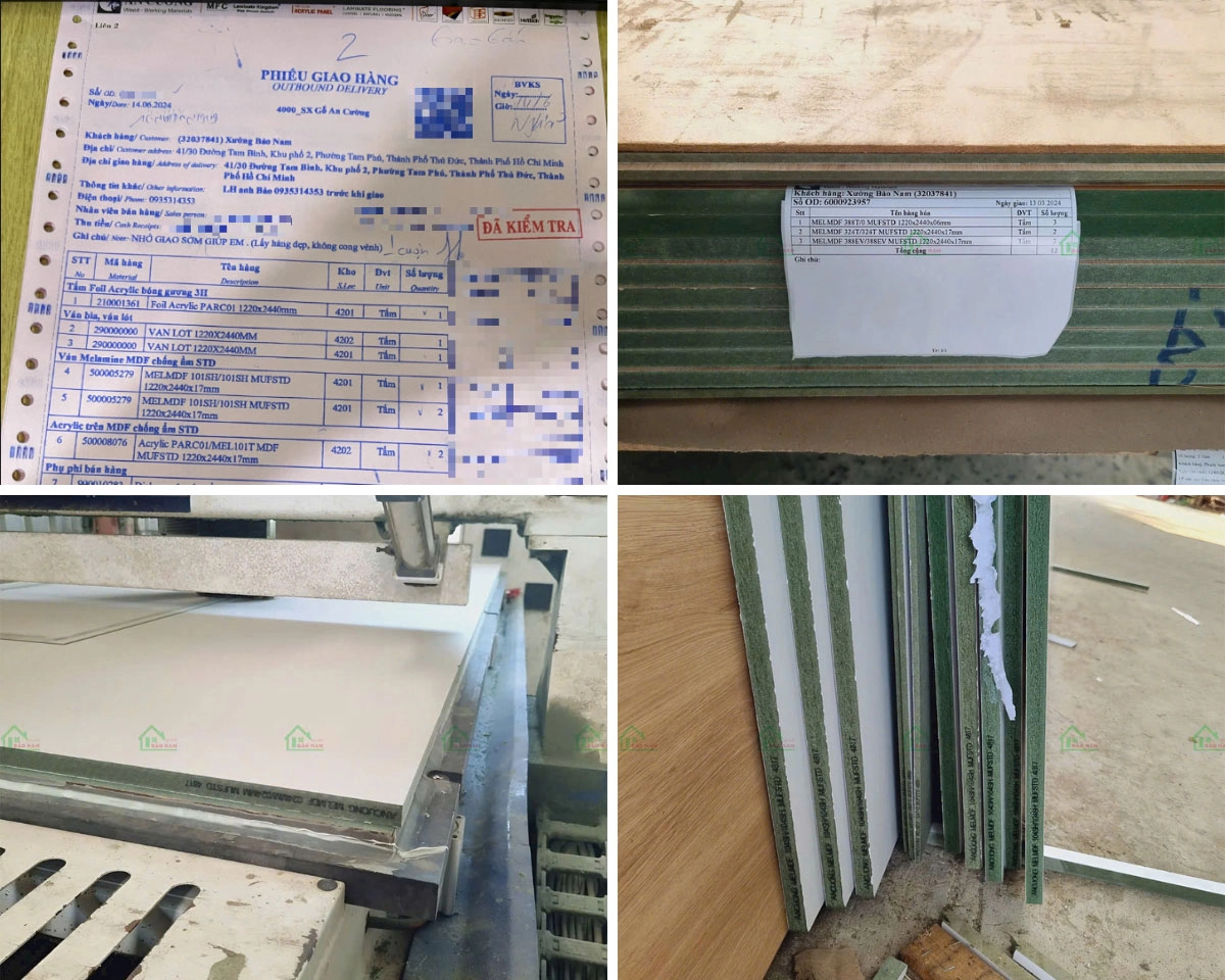 Cam kết 100% Gỗ công nghiệp An Cường, khi đặt Tủ bếp gỗ MDF tại Bảo Nam