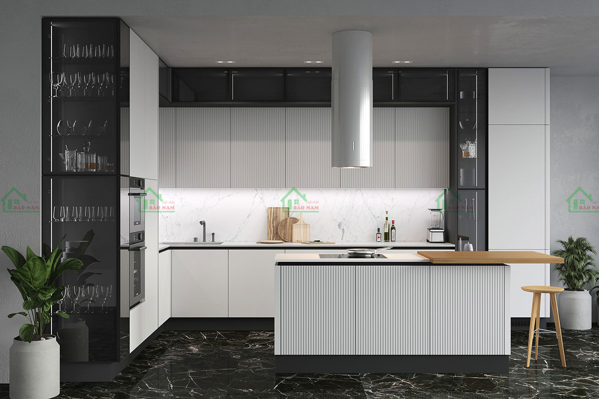 Tủ Bếp Gỗ MDF An Cường Hiện Đại Đẹp TB70
