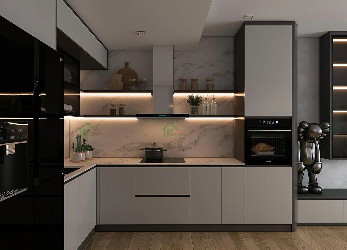 Tủ Bếp Gỗ MDF Hiện Đại TB59