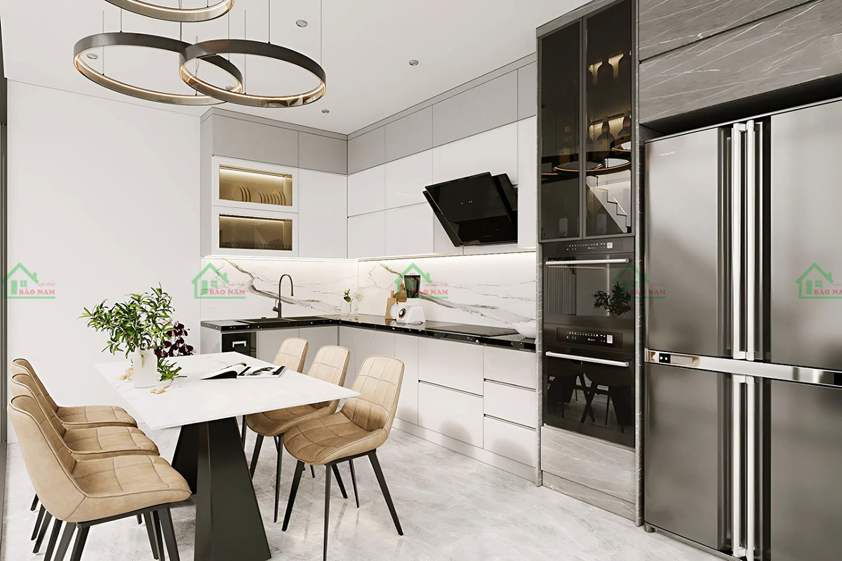 Tủ Bếp Gỗ MDF TB87 Thiết Kế Hiện Đại