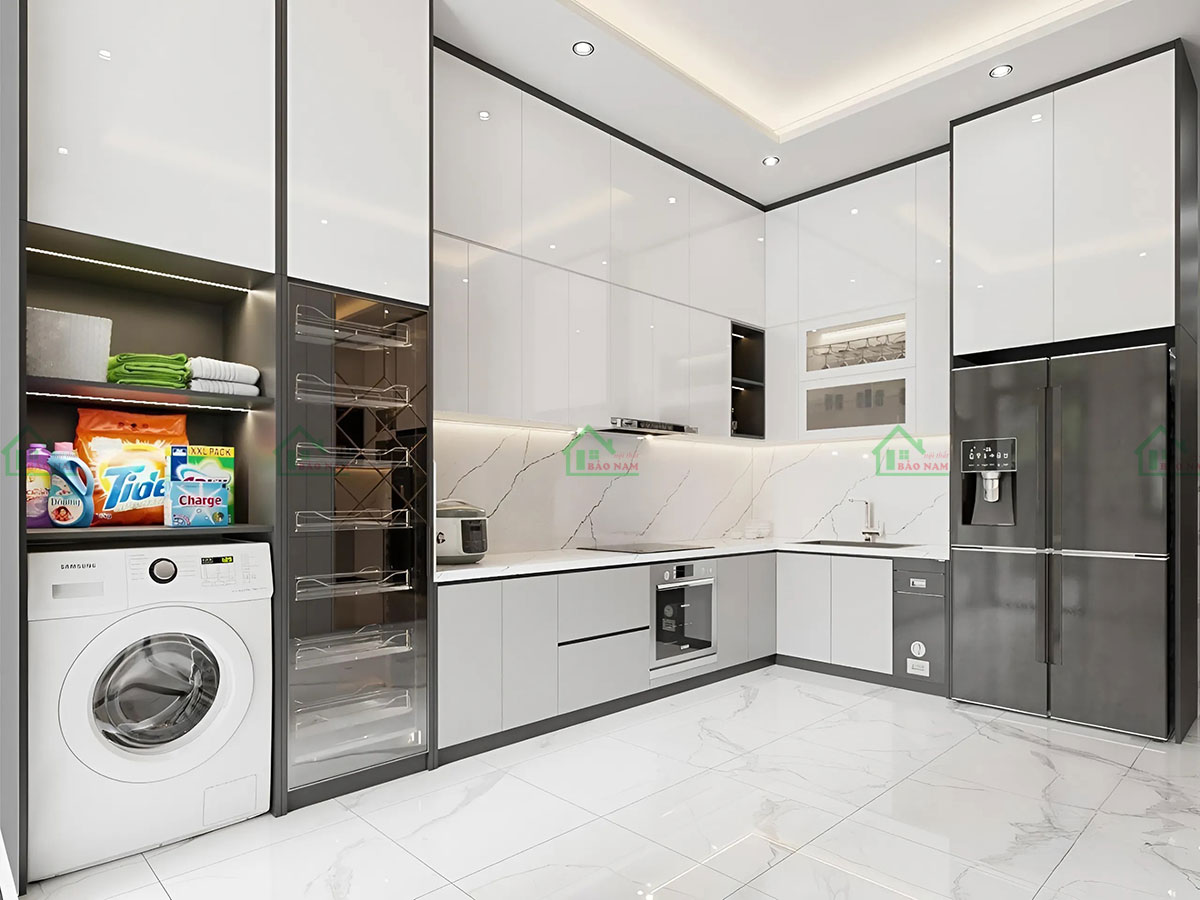 Tủ Bếp MDF An Cường Lõi Xanh Chống Ẩm TB77