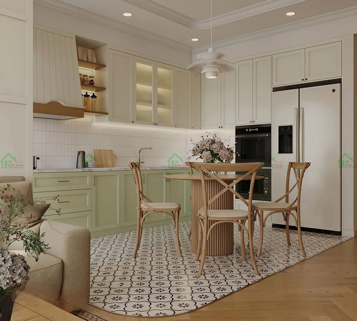 Tủ bếp MDF được thiết kế với nhiều kiểu dáng và màu sắc khác nhau, từ hiện đại đến cổ điển.
