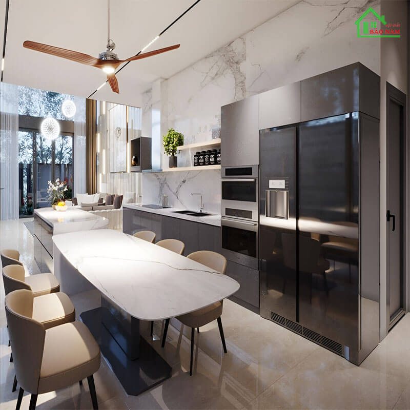 đóng tủ bếp nhựa picomat đẹp