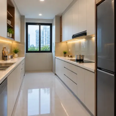 TỦ BẾP NHỰA PVC HIỆN ĐẠI TBN-26​​​​​​​