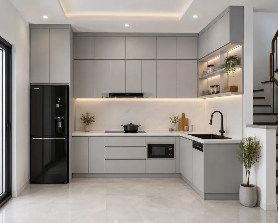 Tủ bếp nhựa WPB phù hợp với môi trường bếp có độ ẩm cao.