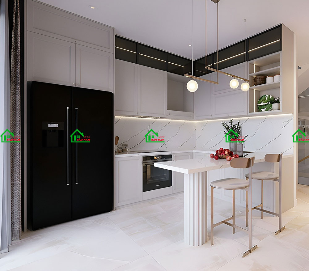 Tủ Bếp Sharker Đẹp Hiện Đại BSK5