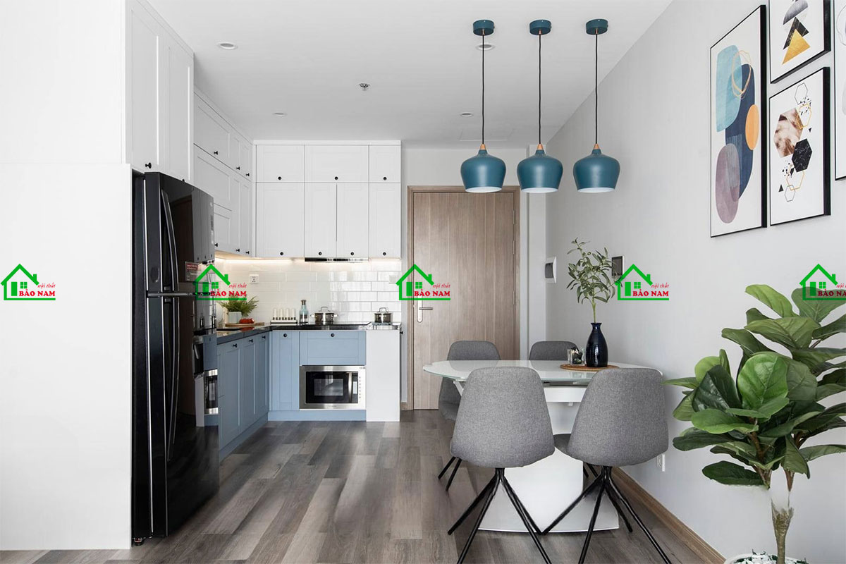 Mẫu Tủ Bếp Gỗ Công Nghiệp Sharker Đẹp Hiện Đại BSK6