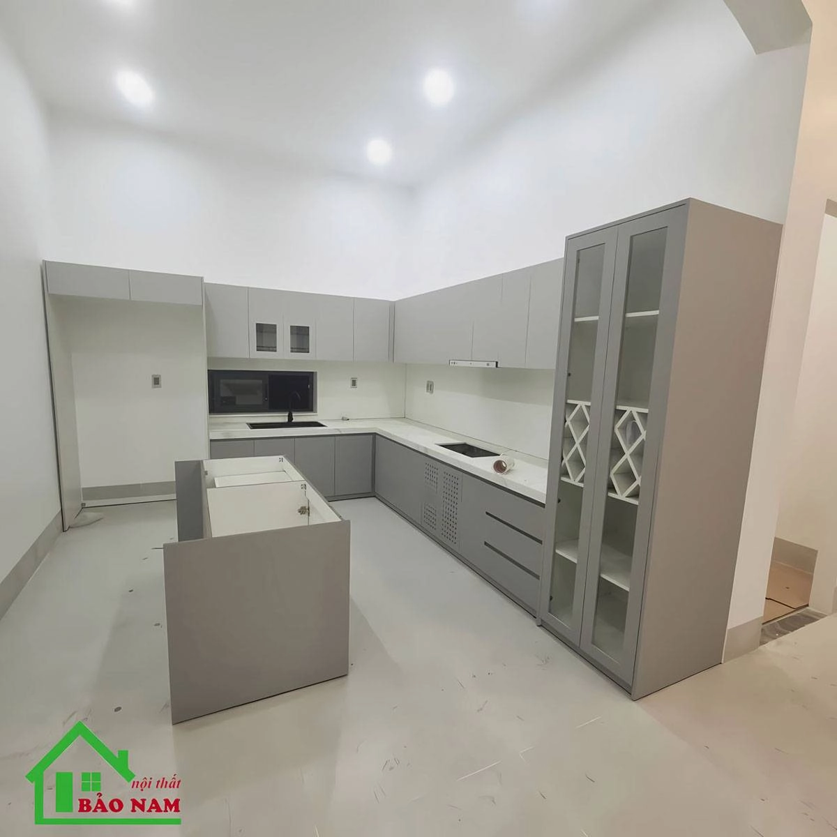 Bàn giao tủ bếp Laminate đã thi công nhà A Phong Nhã tại Hiệp Bình Chánh, Thủ Đức