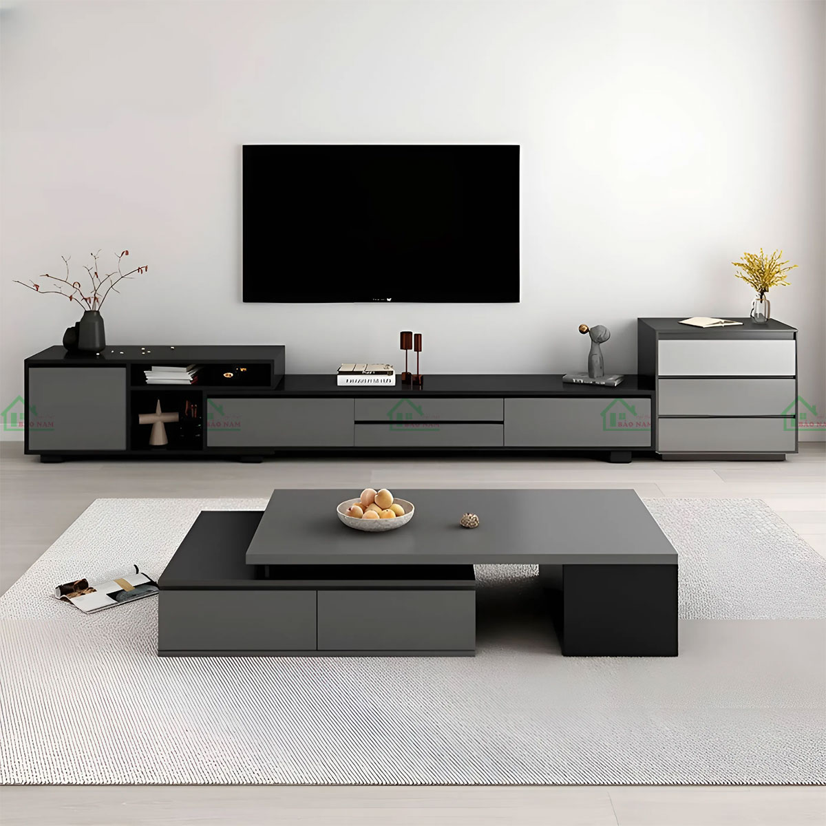 Nhiều ngăn kéo rộng rãi cung cấp không gian lưu trữ đa dụng, giúp tổ chức nhà cửa gọn gàng.