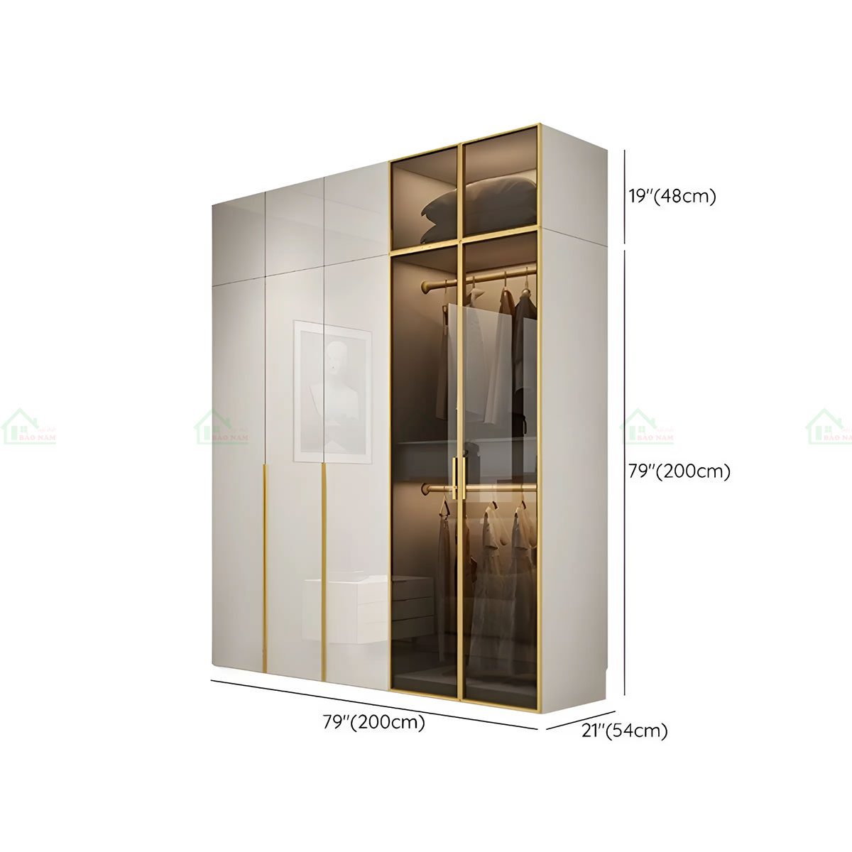 Tủ Quần Áo Acrylic An Cường Cao Cấp TAR28