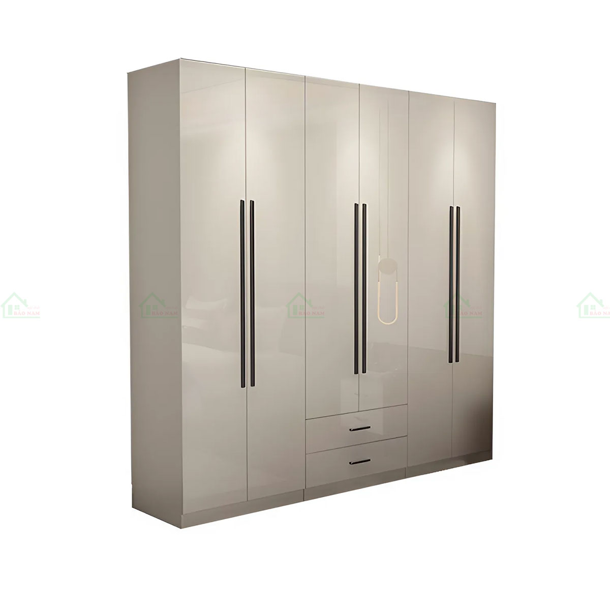 Ngoài chức năng lưu trữ quần áo, tủ còn có thể được sử dụng làm điểm nhấn trang trí cho không gian phòng ngủ.