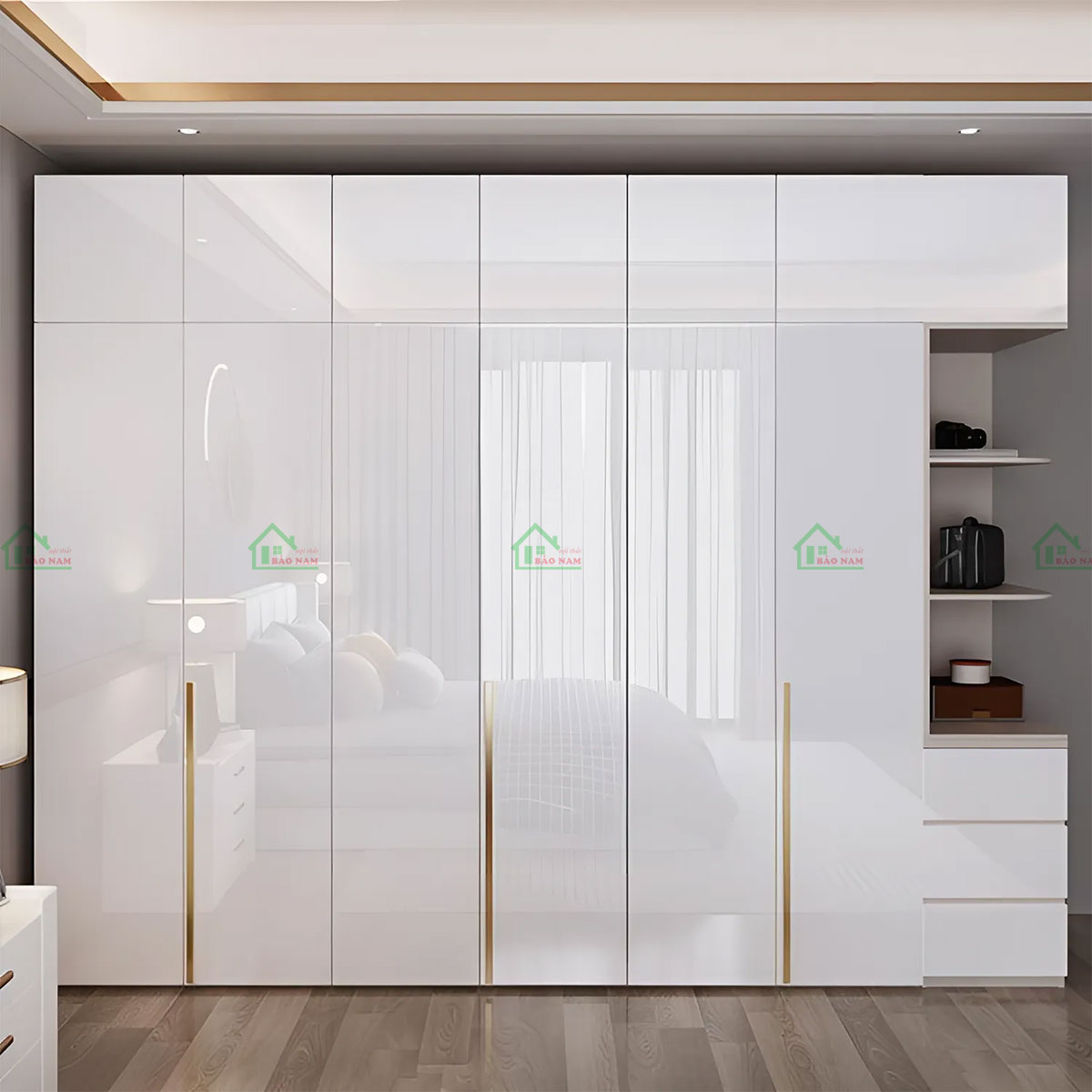 Tủ Quần Áo Acrylic Bóng Gương An Cường TAR20