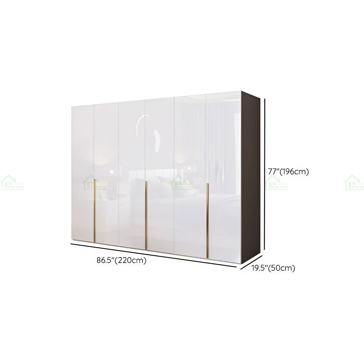 Tủ được sản xuất theo kích thước, đáp ứng tối đa nhu cầu lưu trữ của bạn.