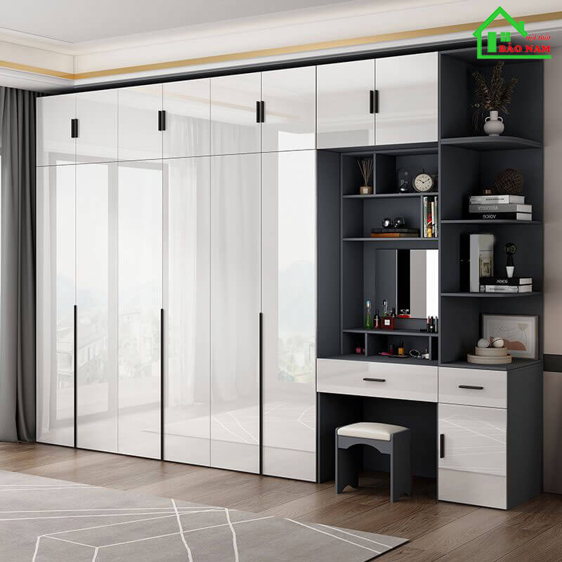 Tủ quần áo acrylic bóng gương an cường