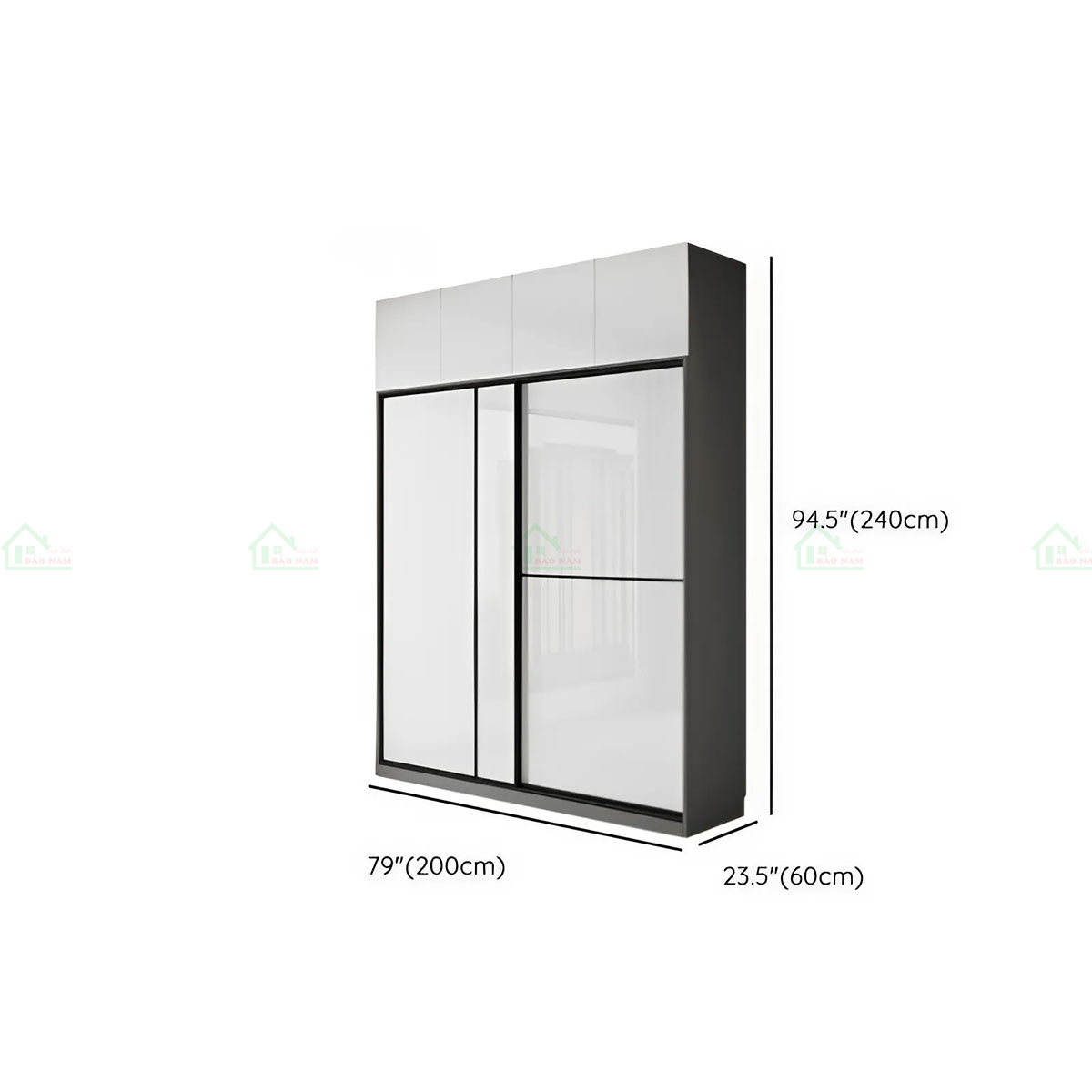 Tủ Quần Áo Acrylic Cửa Lùa Đẹp Hiện Đại TAL16