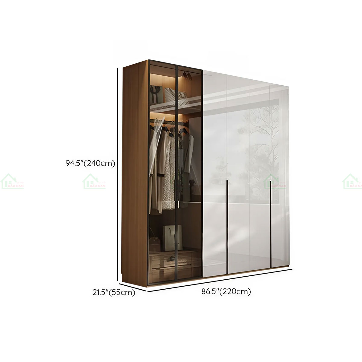 Tủ Quần Áo Acrylic Đẹp Hiện Đại TAR39