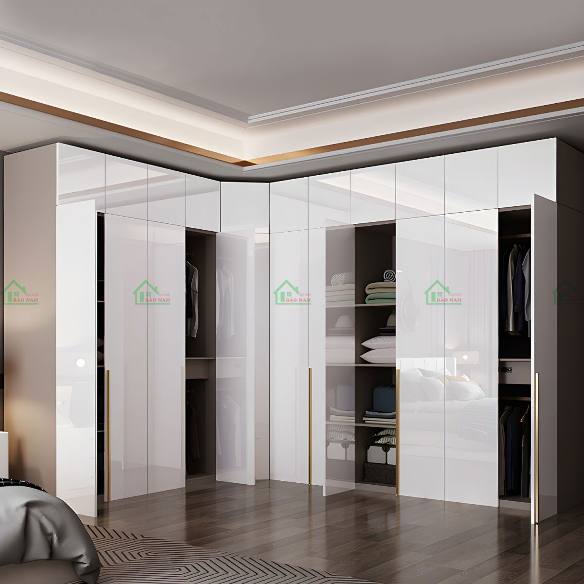 Tủ Quần Áo Cánh Acrylic An Cường Đẹp Hiện Đại TAR22