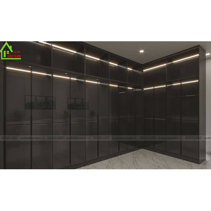 Thi công tủ quần áo cánh kính hiện đại
