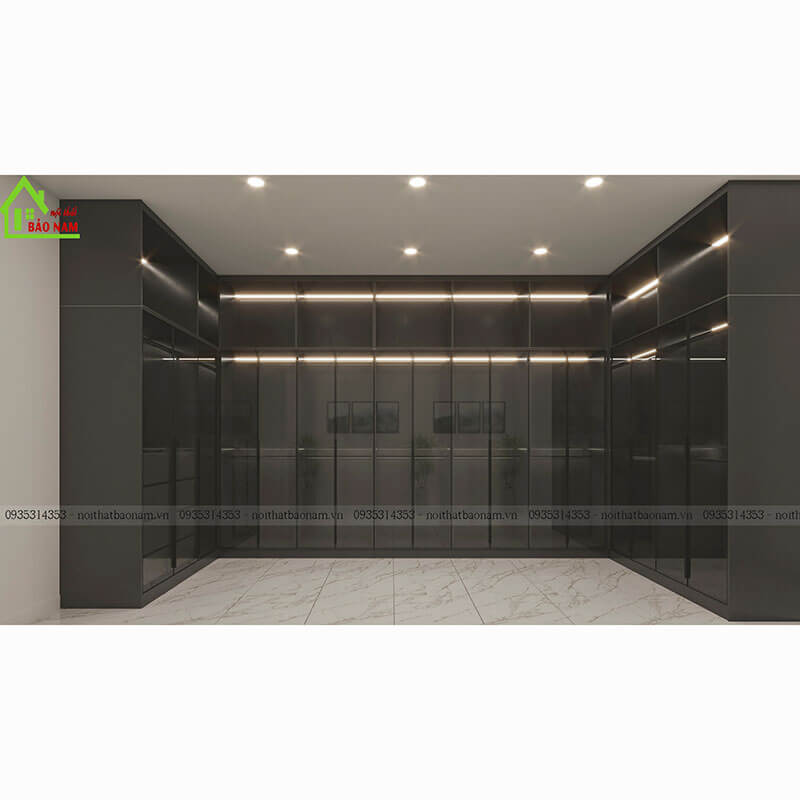 Tủ quần áo cánh kính chữ U TK11