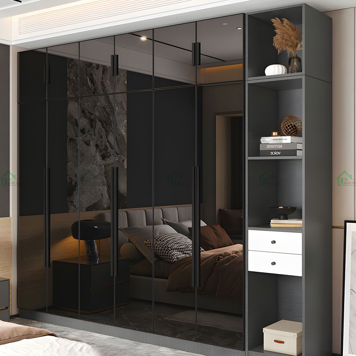 Tủ Quần Áo Cánh Kính Đẹp TK45 