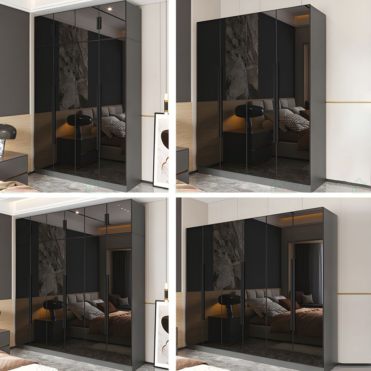 Tủ Quần Áo Cánh Kính Đẹp TK45