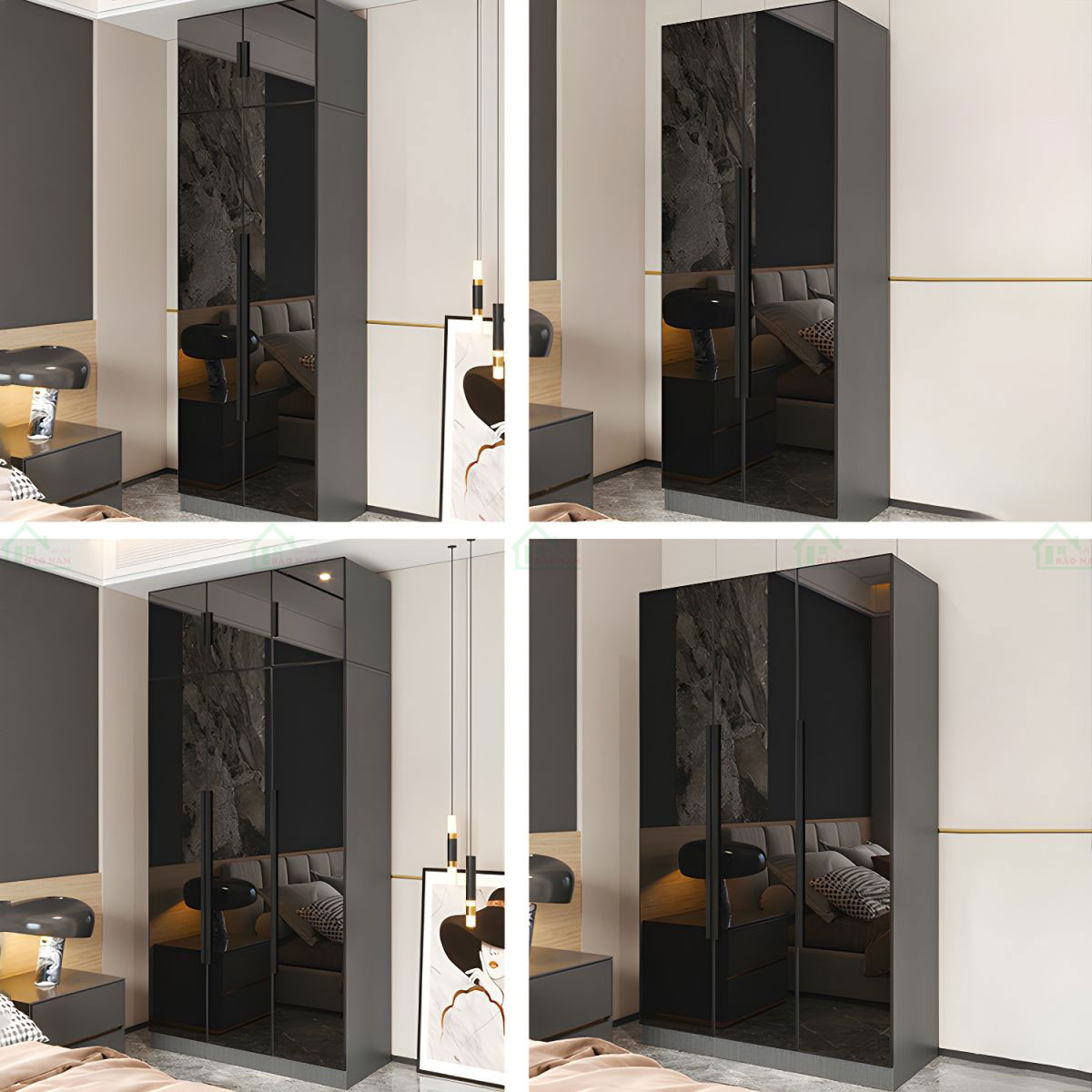 Tủ Quần Áo Cánh Kính Đẹp TK45