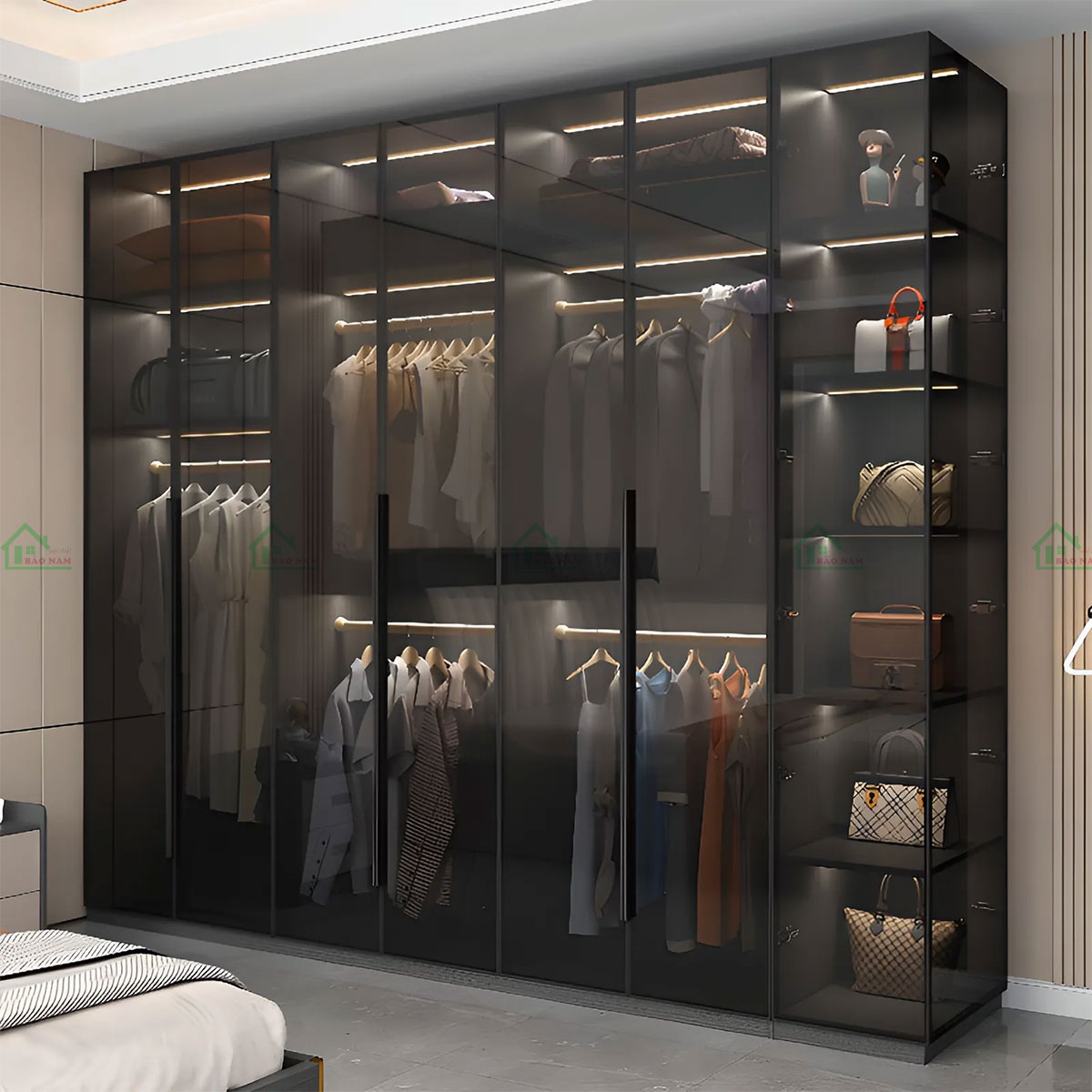 Tủ Quần Áo Cánh Kính Đẹp TK48