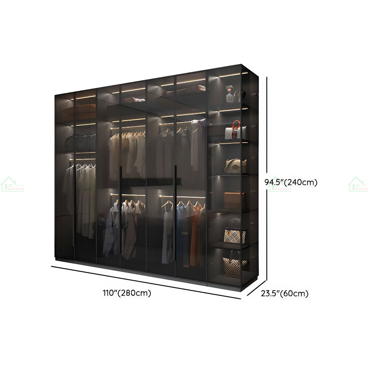 Tủ Quần Áo Cánh Kính Đẹp TK48