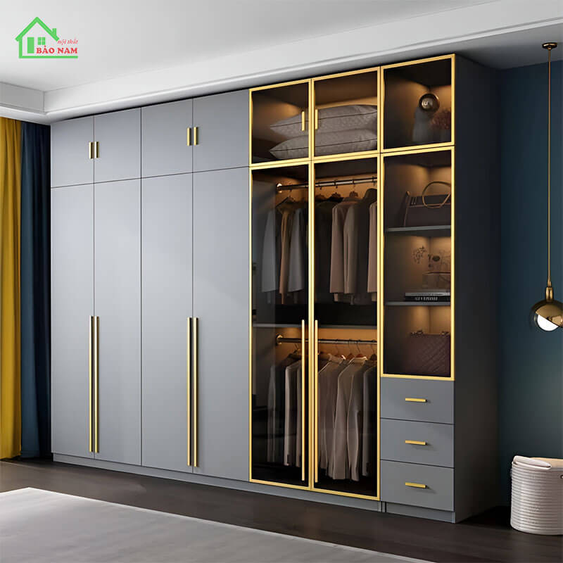 Đặt sản xuất tủ quần áo cánh kính