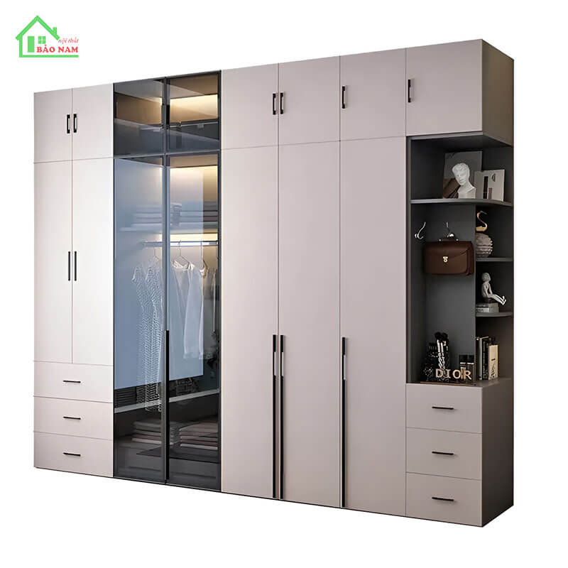 Thiết kế tủ quần áo cánh kính