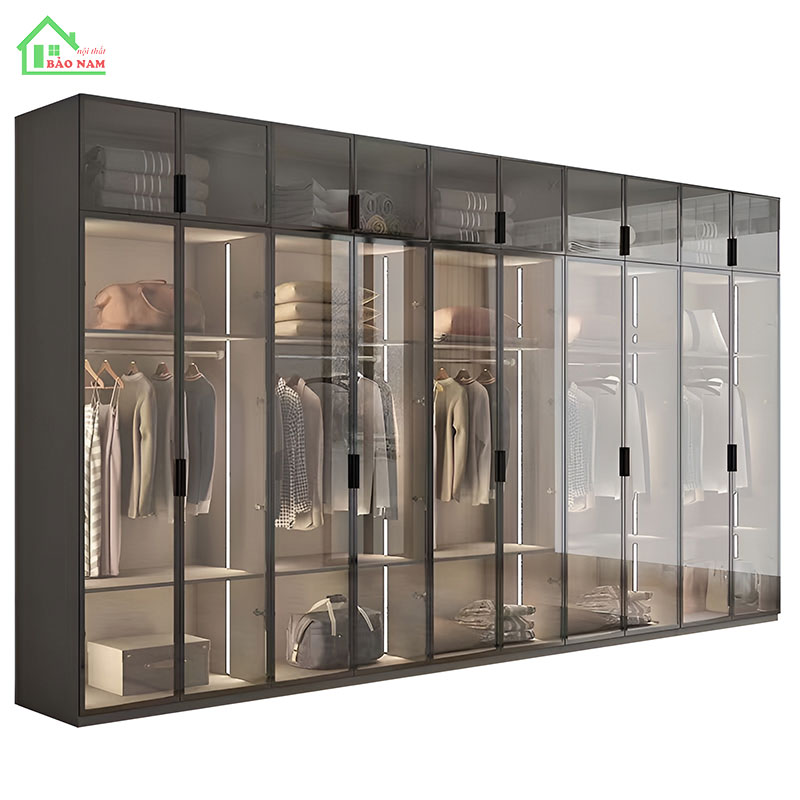 Thi công tủ áo cánh kính giá rẻ