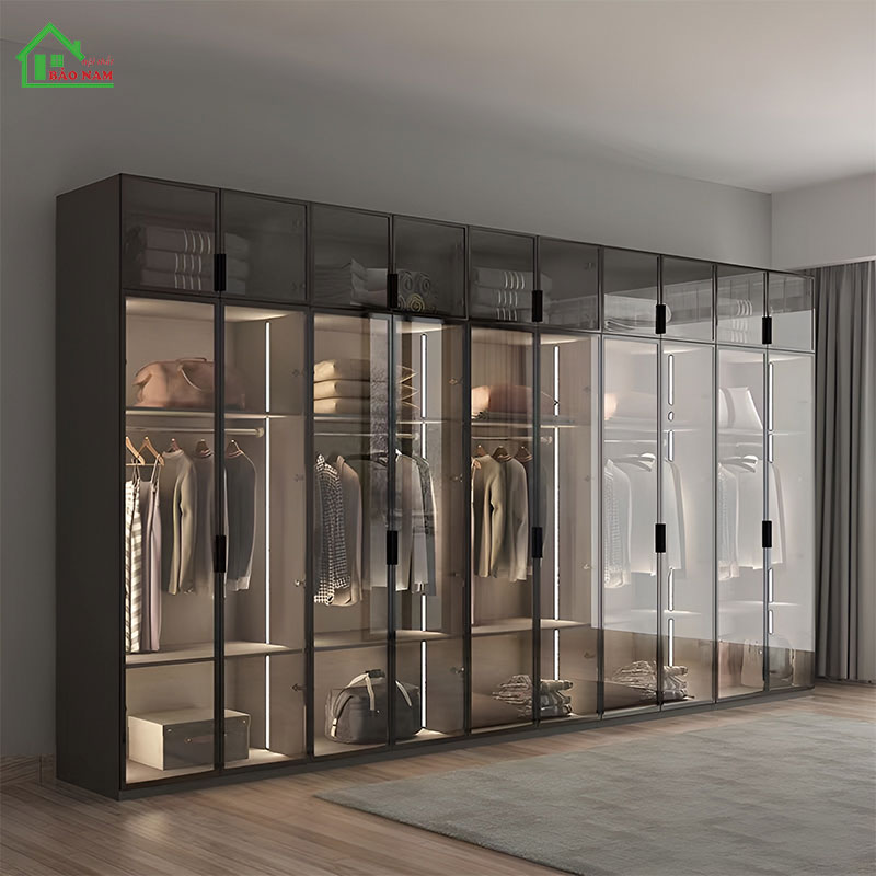Tủ quần áo cánh kính hiện đại TK13
