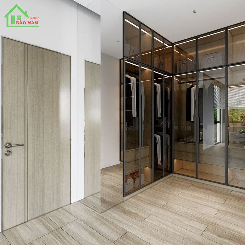Mẫu tủ quần áo cánh kính đẹp hiện đại
