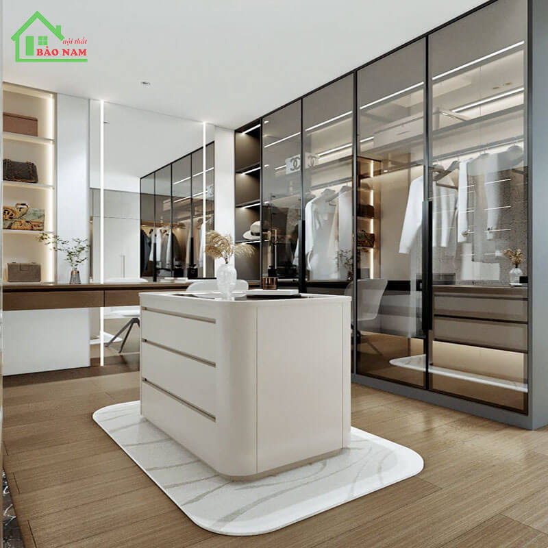Thi công tủ áo cánh kính cao cấp