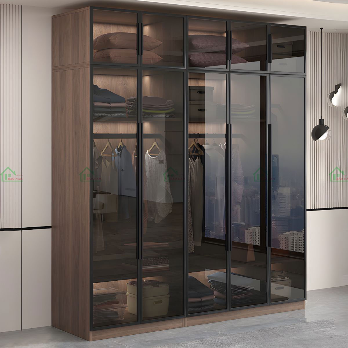 Tủ Quần Áo Cánh Kính Hiện Đại TK43