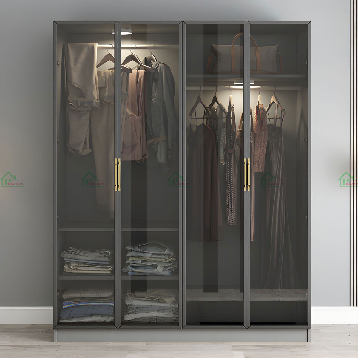 Tủ Quần Áo Cánh Kính Hiện Đại TK47