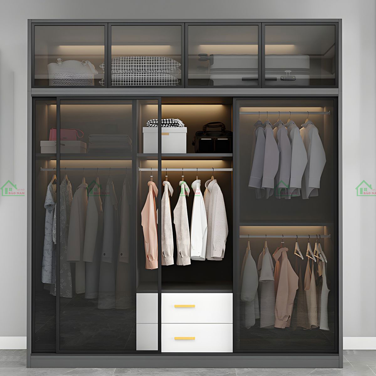 Tủ Quần Áo Cửa Kính Lùa TK41