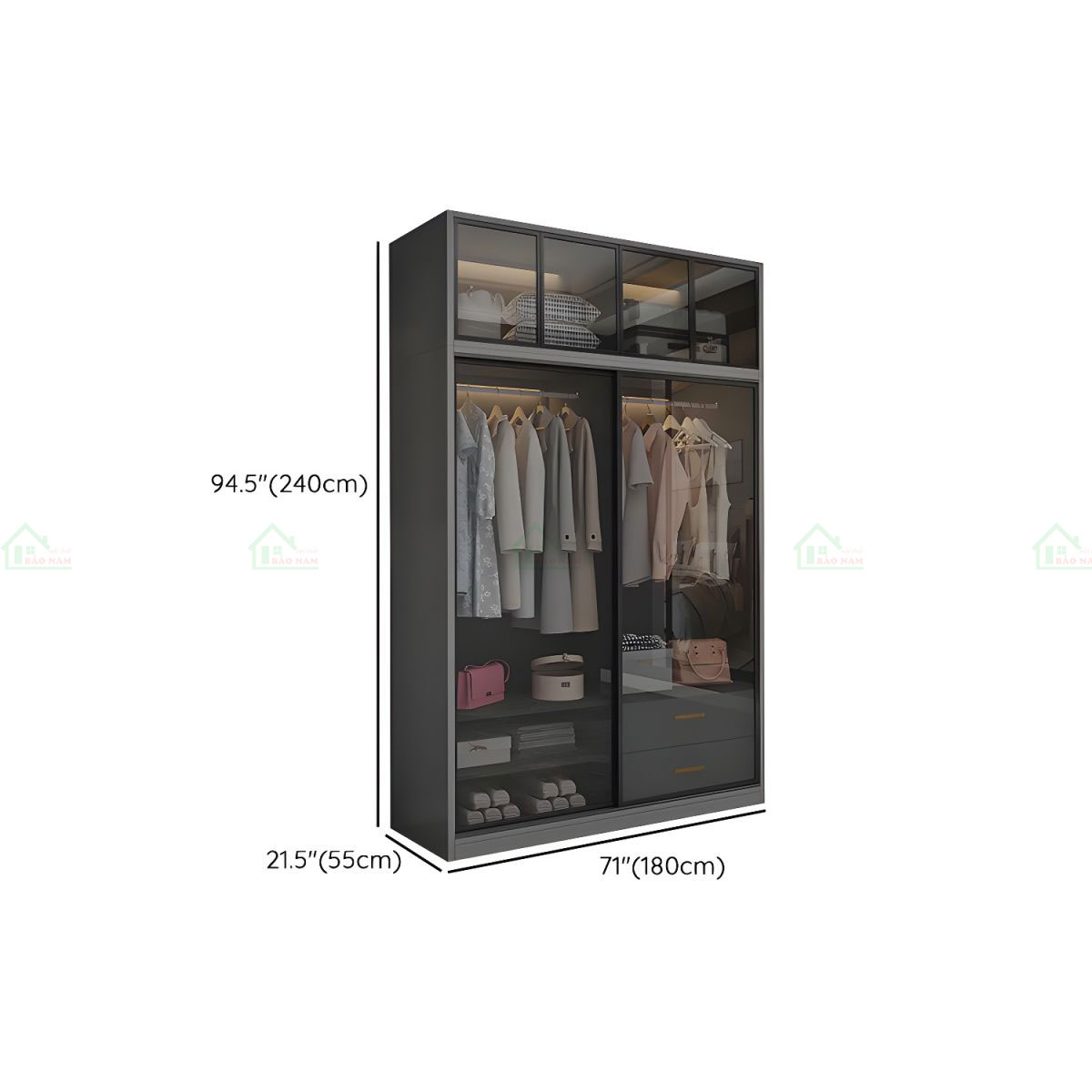 Tủ Quần Áo Cửa Kính Lùa TK41