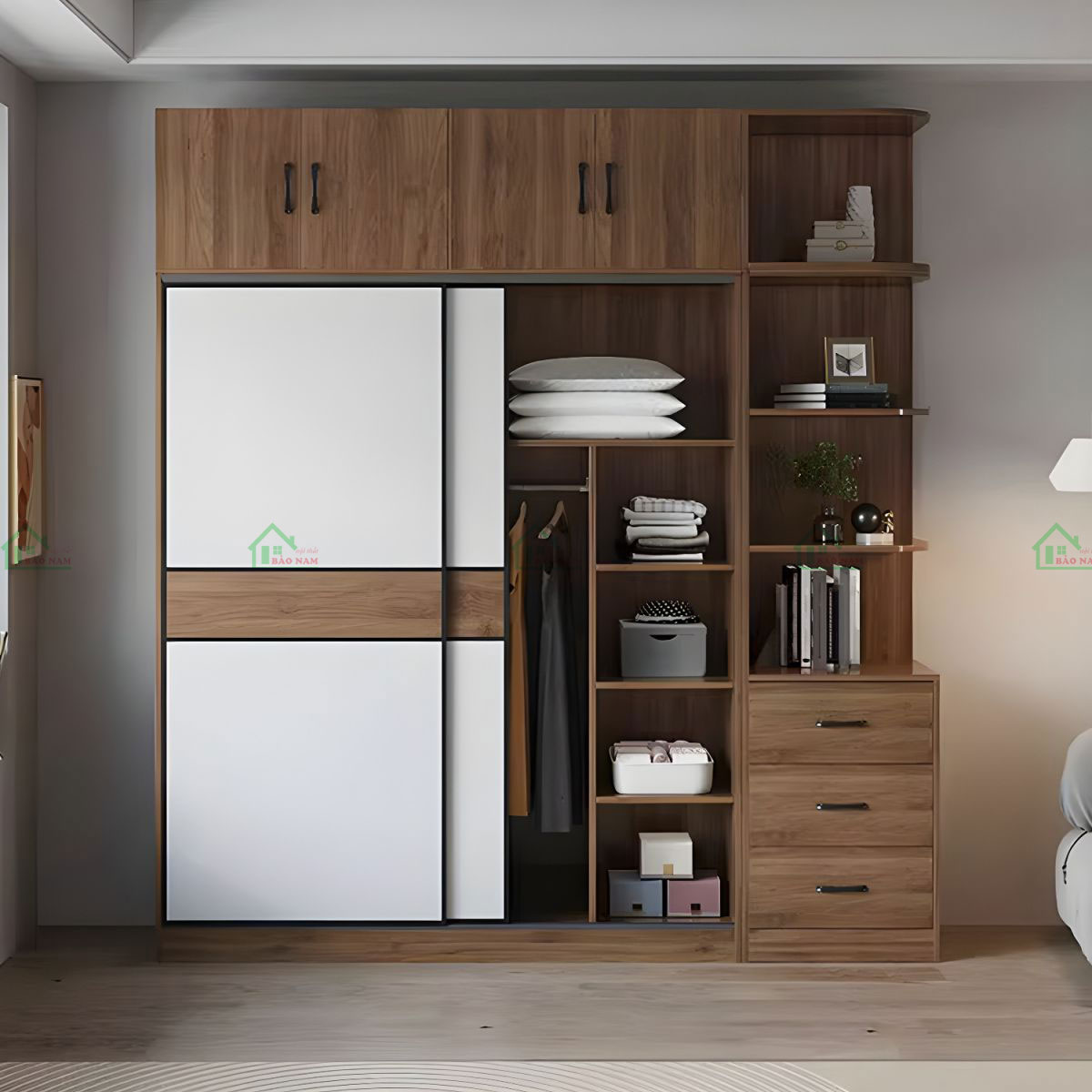 Tủ Quần Áo Cửa Lùa 2 Cánh Đẹp TAL39