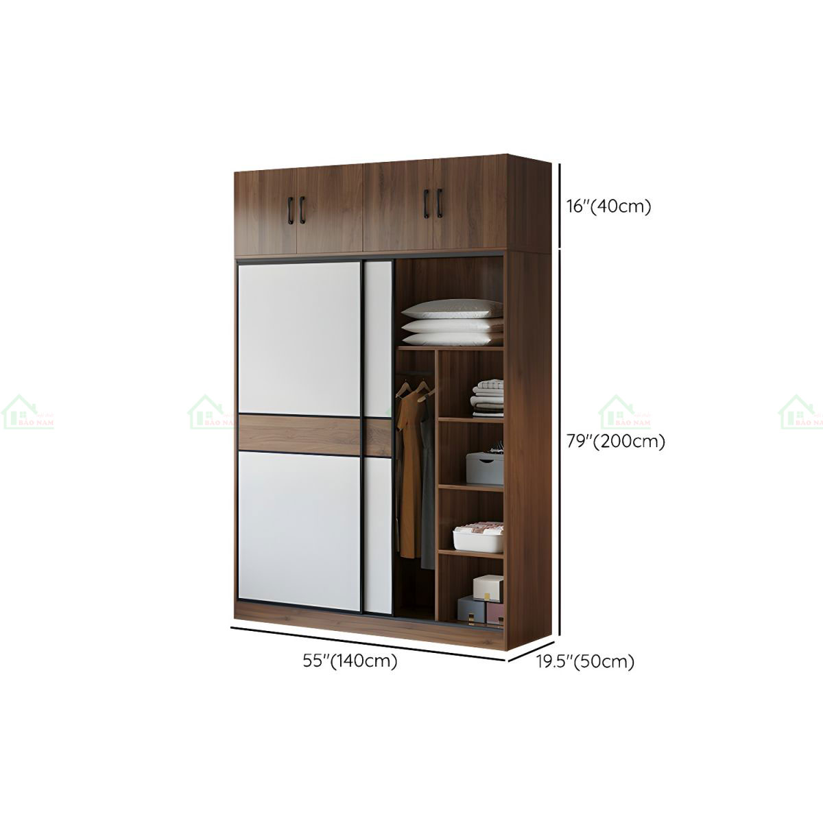 Tủ Quần Áo Cửa Lùa 2 Cánh TAL39