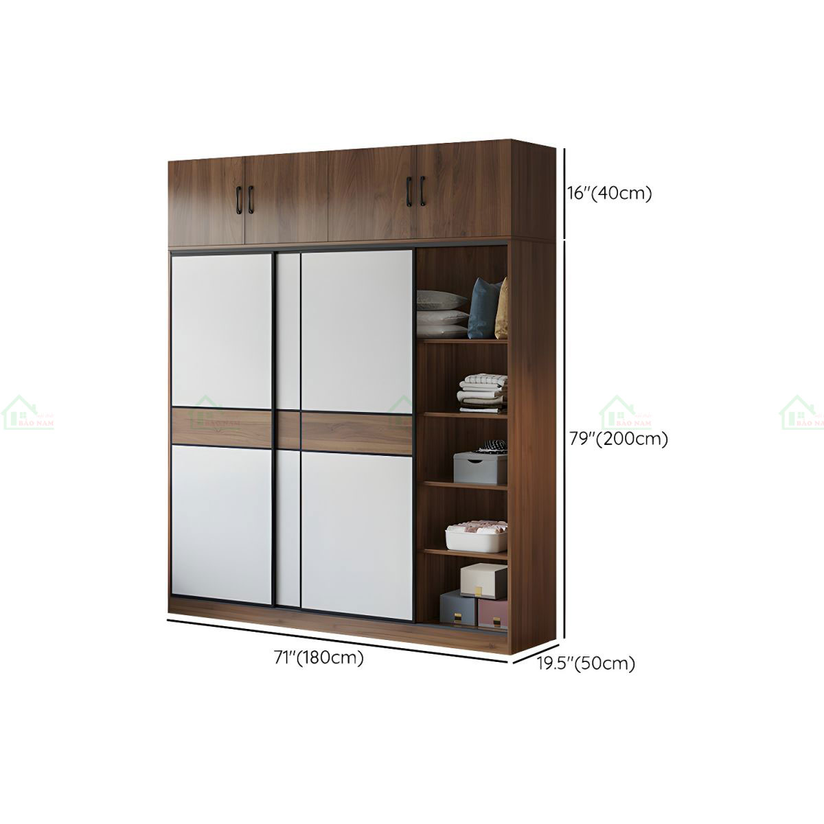 Tủ Quần Áo Cửa Lùa 2 Cánh TAL39