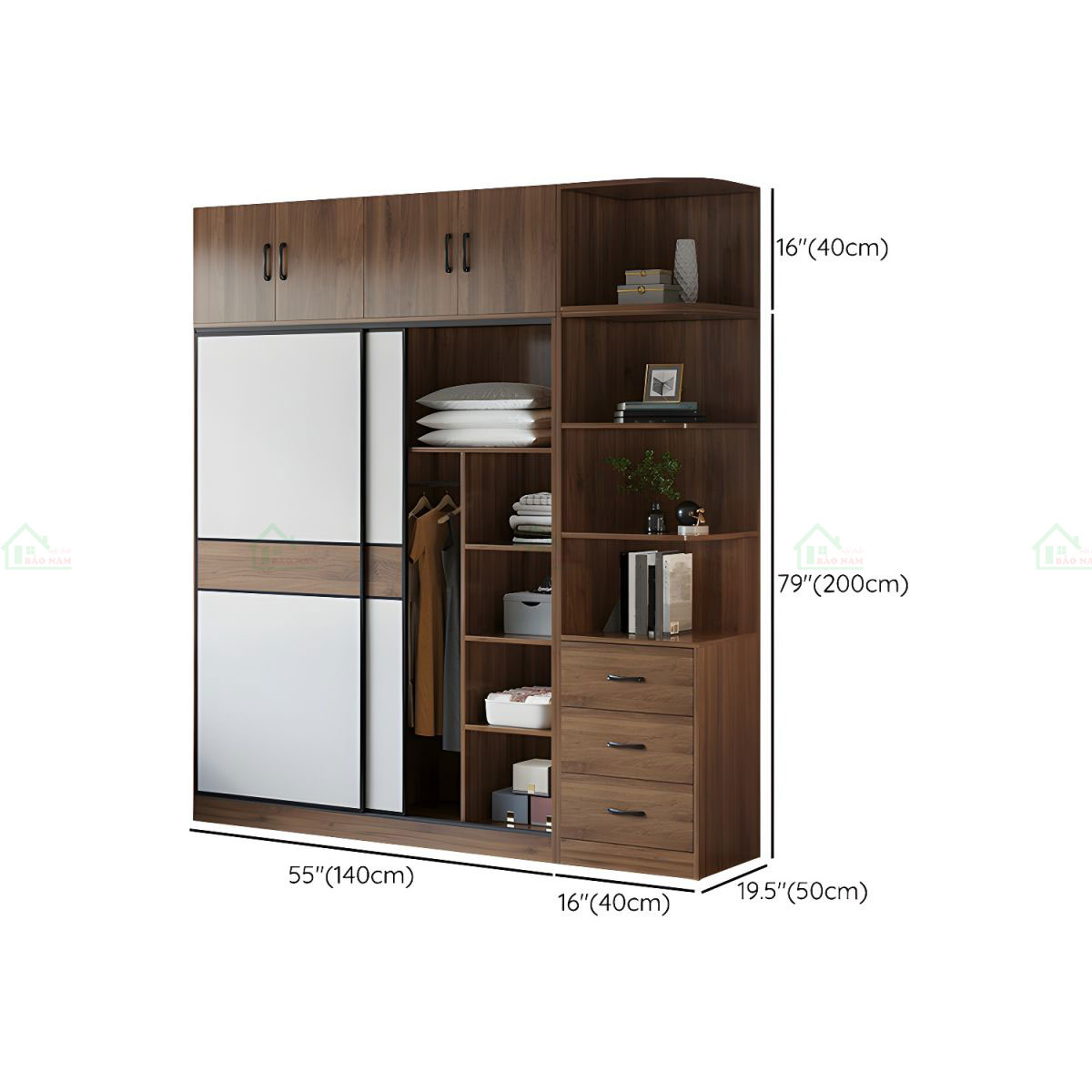 Tủ Quần Áo Cửa Lùa 2 Cánh TAL39