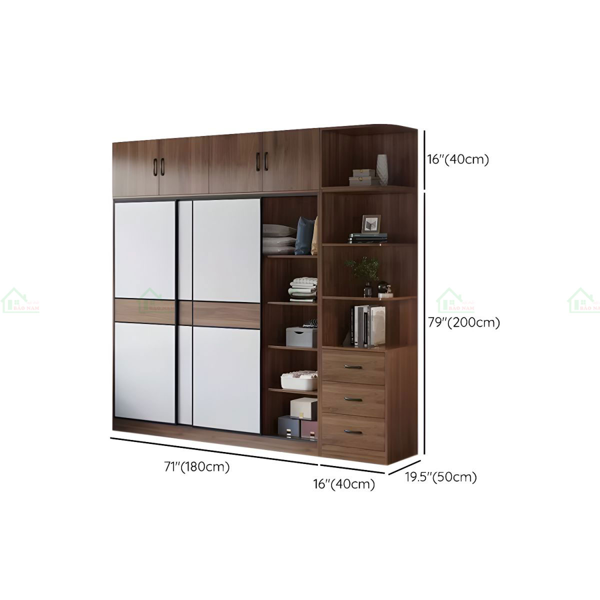 Tủ Quần Áo Cửa Lùa 2 Cánh TAL39